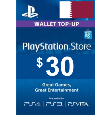 $30 (USD) PlayStation Gift Card Qatar ApeCodes