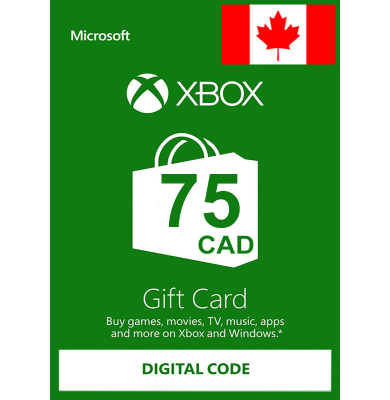 Xbox Gift Card $75 (CAD) | Canada