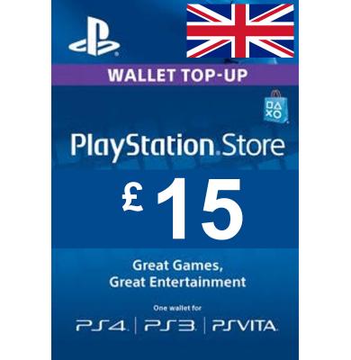 £15 (GBP) - PlayStation Gift Card | UK - United Kingdom